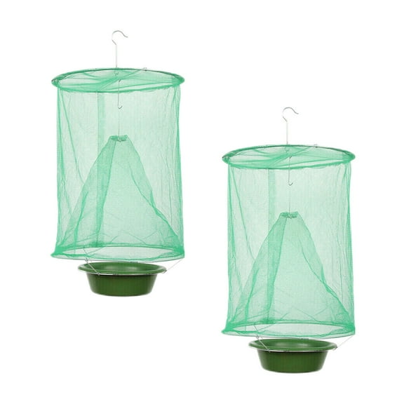 2 Packs Ranch Fly Trap, Outdoor Hanging Fly Catcher