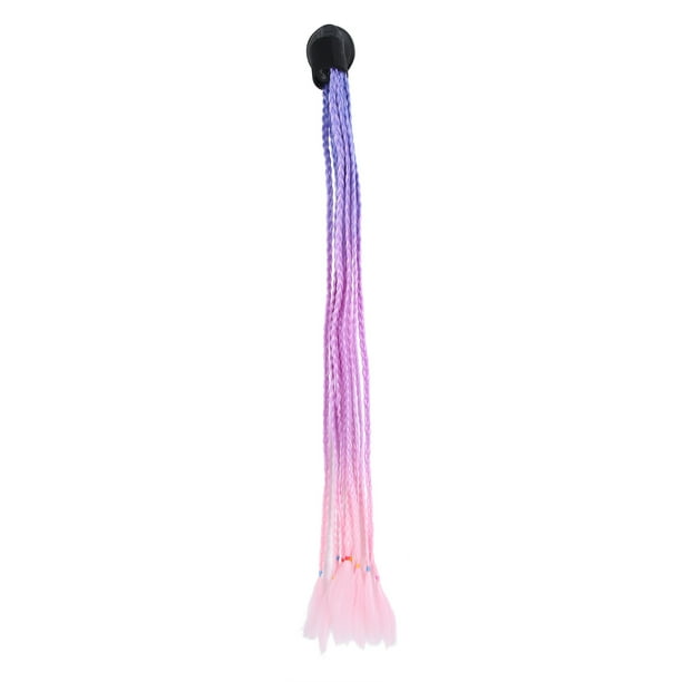 Trenzas para Cascos de Motocicleta, 5 Colores Degradados, Cola de Caballo para Bicicleta, Cascos Elegantes Reutilizables, Peluca de Rastas con Ventosa casco No Incluido)Azul rosado) Khall 1.41321E+12