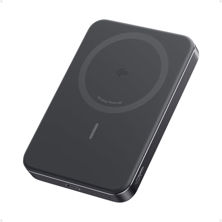 Anker Ultra-Slim 10,000mAh Magnetic Battery Pack, MagGo Power Bank, Qi2 Certified 15W Ultra-Fast Portable Charger, Ergonomic Design