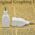 thumbnail image 4 of Grofry Vehicle 3.5mm Male Aux Audio Plug Jack to USB 2.0 Female Converter Adapter,White,Audio Plug Converter, 4 of 5