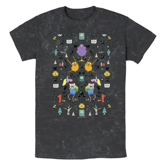 Men's Adventure Time Finn and Jake Friend Icons Graphic T-Shirt