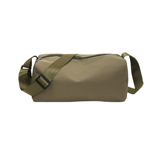 Z-455 Green Nylon Shoulder Crossbody Backpack Adjustable Strap Travel Spacious Capacity Lightweight Commuter Bag