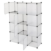 UBesGoo 12 Cubes Modular Portable Closet Wardrobe Clothes Organizer Plastic