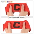 thumbnail image 4 of Uxcell 11.8x2.8" Soccer Captain Armband, Nylon Elastic Protective Arm Badge, Red 10 Pack, 4 of 6