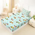 thumbnail image 4 of Homewish Funny Dachshund Animal Twin Sheets,Polka Dot Bedding,Light Blue,3-Piece,1 Fitted Sheet and 1 Pillowcase, 4 of 6