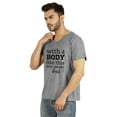 thumbnail image 4 of Inkmeso Mens Tshirt With A Body Like This Who Needs Hair ? Graphic Tshirt For Daddy's Gift Tee Shirt For Funny Balding Tee, 4 of 6