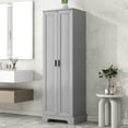 thumbnail image 2 of 71" Tall Storage Cabinet with Two Doors 5 Layer Adjustable Shelf , MDF Board Floor Cabinet for Dinning Room ,Kitchen,Bathroom, Office, 2 of 7