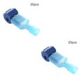 thumbnail image 3 of Riwesomey Terminal de cable Conector de cable eléctrico rápido Conector de cable de bloqueo de empalme a presión Conector de cable de crimpado Azul 20 piezas 2piezas, 3 of 6