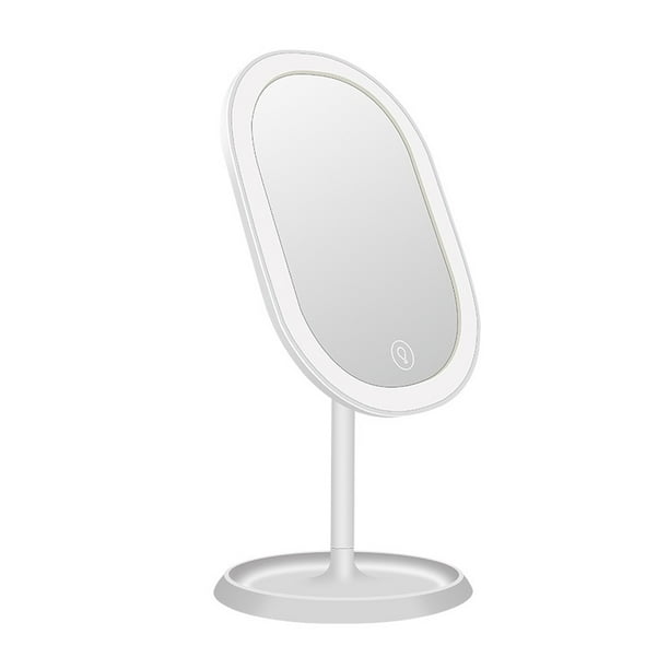 LED Lighted Vanity Makeup Mirror, Rechargeable Cordless Illuminated Cosmetic Mirror with 3