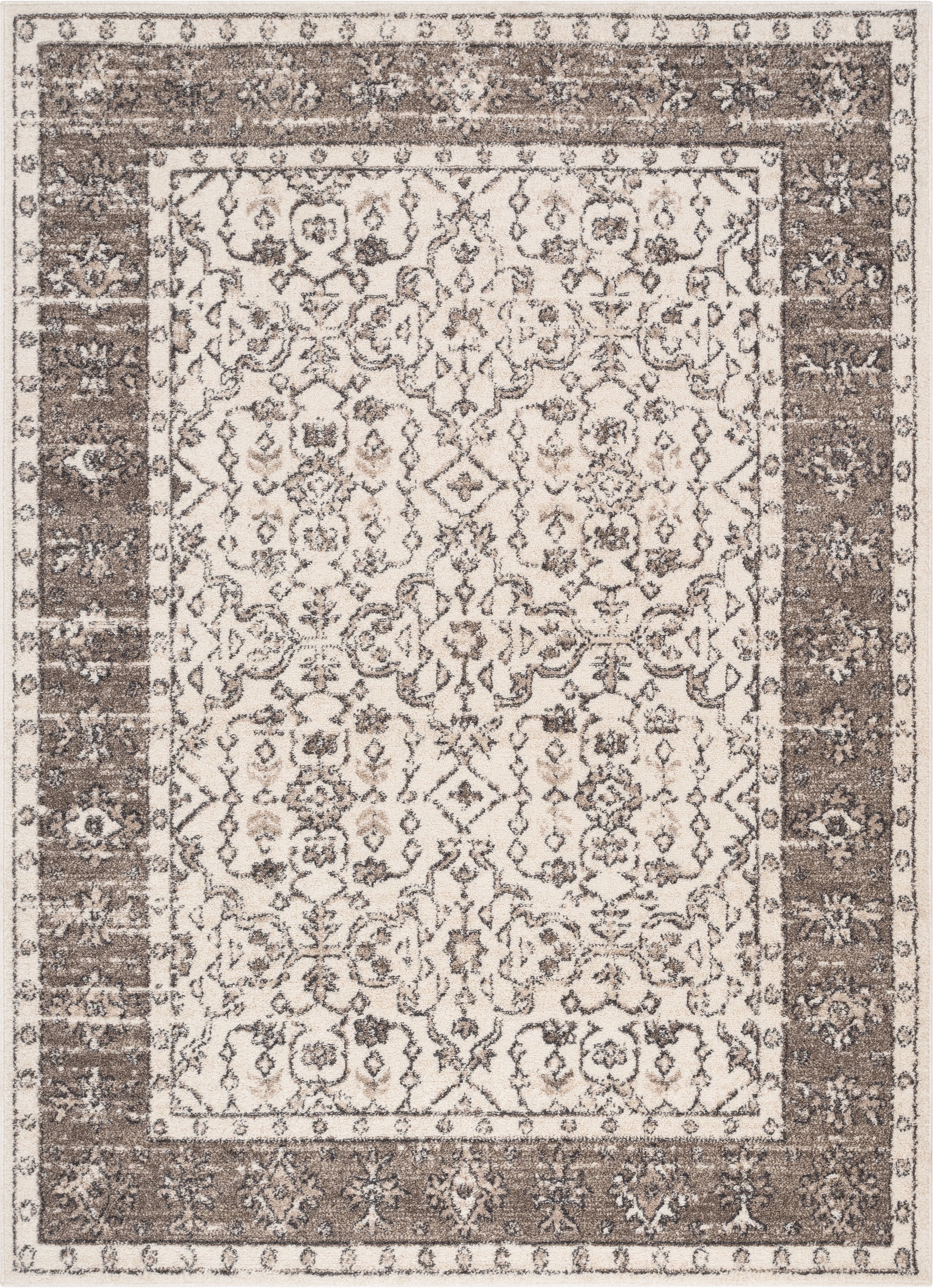 5'3 x 7'3 Well Woven Novriku Beige Persian Floral Medallion Area Rug 5x7 5'3 x 7'3 Well Woven Novriku Beige Persian Floral Medallion Area Rug 5x7
