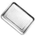 thumbnail image 6 of Thickened Stainless Steel Rectangular Tray Drainer Multifunctional Drying Plate Fried Chicken Plates Kitchen Accessories, 6 of 6