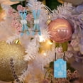 thumbnail image 6 of WASHWEPE Christmas Party Pendant Blue Wooden Sleigh Decor 3Pcs 4x1.8x1.2in, 6 of 8