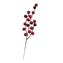 Artificial Red Berries Stems Berry Picked Holly Berries for Christmas Tree Wreath Decoration Flower Arrangement Halloween Festival