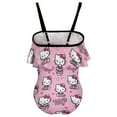 thumbnail image 6 of Hello Kitty Girls One Piece Swimsuits Hawaiian Ruffle Swimwear Beach Bathing Suit Outfits, 6 of 7