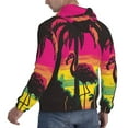 thumbnail image 6 of Sikiie Flamingo And Palm Trees At Sunset Men's Hoodie, Essentials Hoodie, Sweatshirt, Pullover Hooded Sweatshirt for Men-Medium, 6 of 7