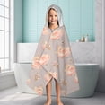 thumbnail image 6 of Princess Flower Dress Pattern Hooded Bath Towel，60"x35" for Ages 3 To 12 Kids, Quick Dry Lightweight Soft Microfiber Hood Beach Towel Cover Up for Kids, 6 of 7