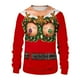 thumbnail image 4 of Pntutb Mujer Casual Divertido Estampado de Navidad Manga Larga Cuello Redondo Pullover Blusa Parejas tops Pntutb Pntutb-4085, 4 of 5