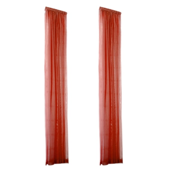 Rod Pocket Sheer Curtains, Providing Privacy And Light Filtering, Made Of Polyester, Suitable For Bedrooms And Patio Doors, Set Of Two Panels