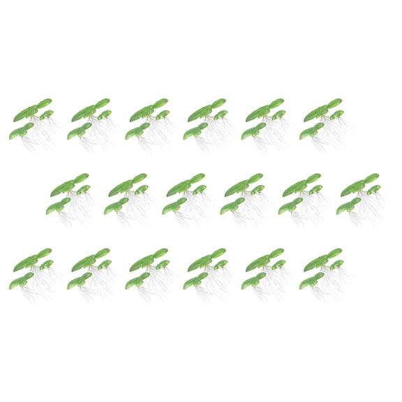 FOMIYES Mini Fake Duckweed 54Pcs Light Green Plastic Floating Aquarium Decor Plants For Tank Plants Decorative Grass