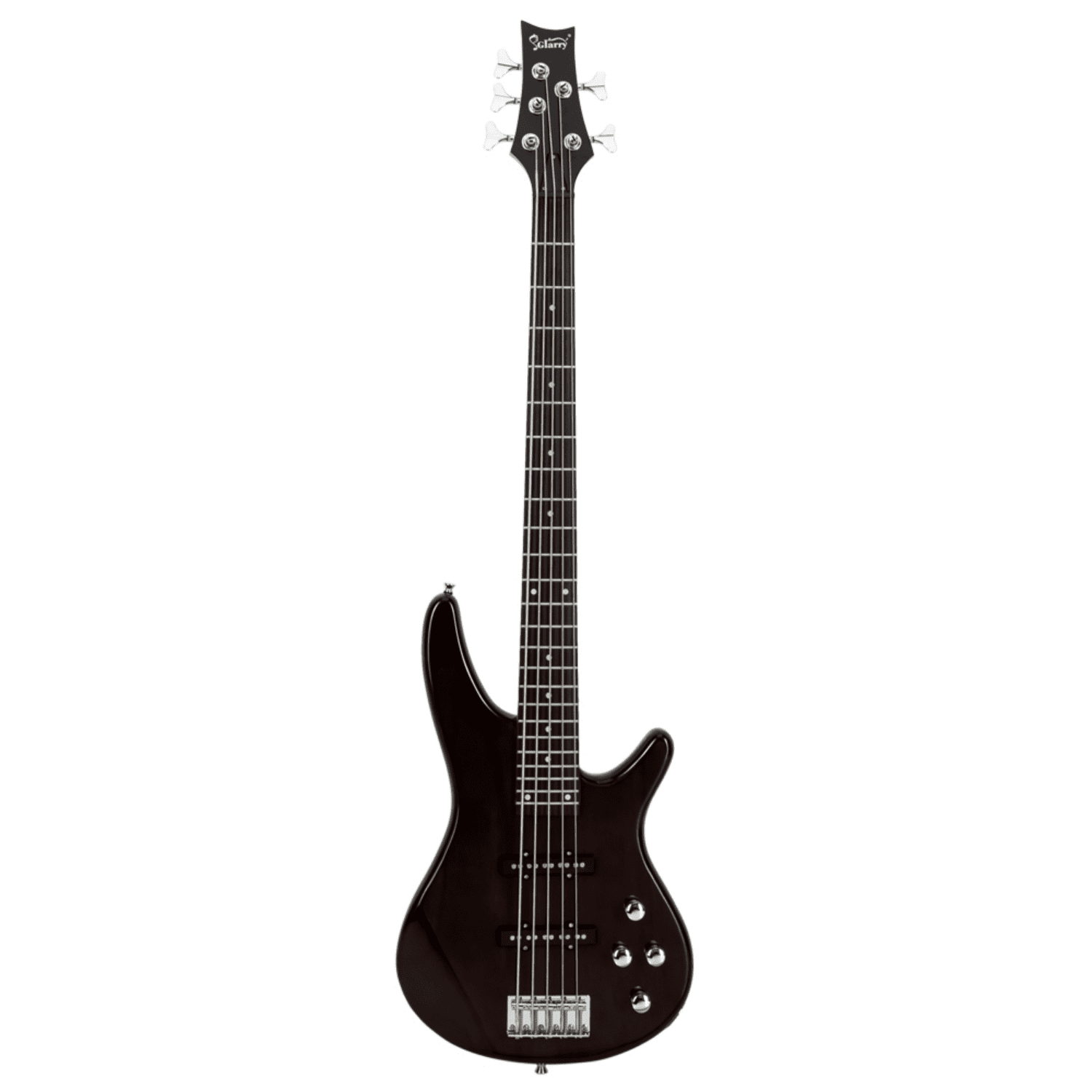 Hassch 5 String Electric Bass Guitar Full Size with Bag, Strap, Pick, Connector and Wrench Tool for Beginners, Earth Brown