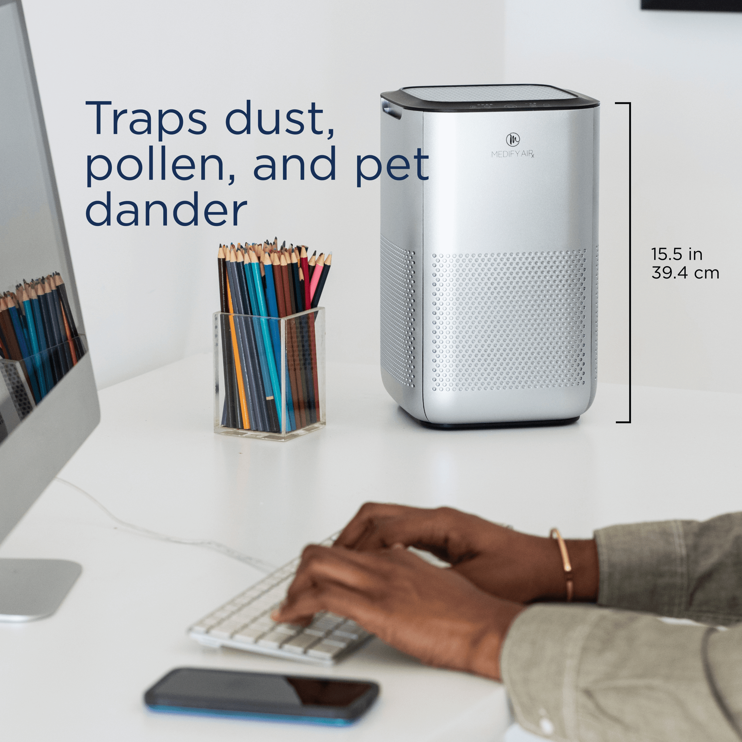 Medify Air MA-15 Air Purifier with HEPA Filter, Removes Smoke, Dust and Odors, White, 2-Pack