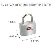 G-Force TSA-Approved 2-Pack Cast Zinc Alloy Pad Lock