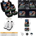 thumbnail image 4 of Yuyamidu Eagle Car Seat Covers Full Set 15 Pcs American Flag Car Floor Mats Steering Wheel Cover Auto Seat Belt Pad Handbrake Cover Coasters Auto Accessories, 4 of 6