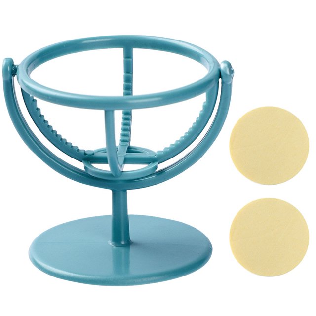 kurtrusly Wall Hanging Sponge Egg Holder Bracket Rotatable Makeup Powder Puff Support Shelf Storage Rack