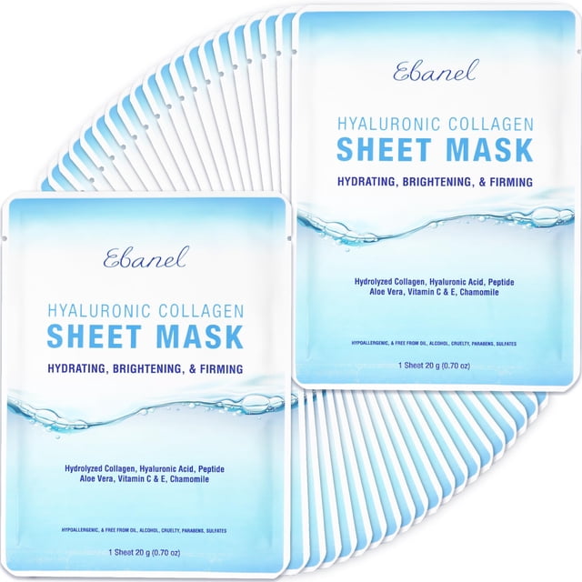 Mascarilla facial Ebanel con péptido de colágeno hidratante x40 con vitamina C