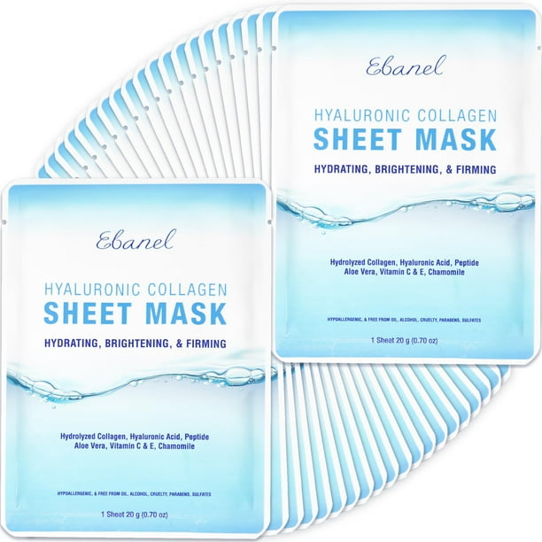 Mascarilla facial Ebanel con péptido de colágeno hidratante x40 con vitamina C