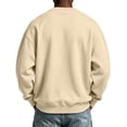 thumbnail image 5 of Fabrcox Mens Fleece Sweatshirt Crew Neck Mens Long Sleeve Shirts Streetwear Outdoor Athletic Workout Fall Winter Warm Mens Pullover with Chest Pocket Beige S, 5 of 6