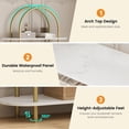 thumbnail image 3 of QinaQin Librero plegable de metal de 71 pulgadas con 5 niveles, estante portátil y de piso para sala, home office o recámara, 3 of 9