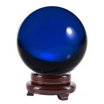 Amlong Crystal 8" (200mm) Crystal Ball with Wood Stand