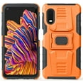 thumbnail image 2 of Case for Galaxy XCover Pro, Nakedcellphone [Orange/Black] Rugged Ring Grip Cover with Stand [Built-In Mounting Plate] for Samsung Galaxy XCover Pro Phone (SM-G715), 2 of 9