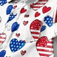 thumbnail image 4 of MKOSPLRT Kids American Flag Button Down Shirts Short Sleeve Love Graphic Tees Lapel Collar 4th of July T Shirts for Girl Boy 2-15Y, 4 of 9