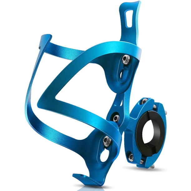 Portavasos para bicicleta, soporte para botella 2 en 1, jaulas para botellas de agua de aleación de aluminio, portavasos de rotación universal para manillar de bicicleta, motocicleta, MTB, barco,