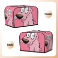 thumbnail image 2 of Funda para tostadora de 2 rebanadas de Courage The Cowardly Dog, funda protectora contra el polvo y las huellas dactilares para pan, funda de poliéster para pequeños electrodomésticos de cocina, 2 of 6