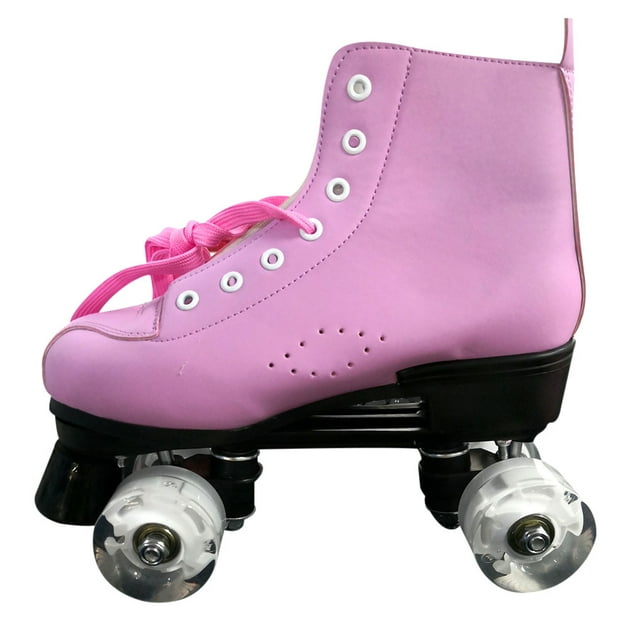 CAROOTU Femmes Hommes Équipement de Skate Botte Souple Patins à Roulettes Rétro à Tige Haute Design Intérieur Extérieur avec Lumière