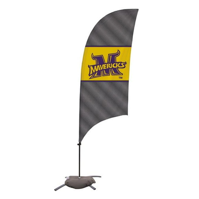 Showdown Displays 810029MAN-001 Drapeau 7,5 Ft. Minnesota State Mavericks Rasoir Plume NCAA avec Base en Croix - No.001