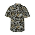 thumbnail image 3 of Daiia Rose Flowers Hawaiian Shirt for Men Gentle Cotton Regular Short Sleeve Casual-Medium, 3 of 9