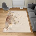 thumbnail image 2 of Flower Turkish Area Rug, Abstract Themed Modern Futuristic Image with Water Like Colored Art Print, Soft Carpet for Living Room Decor with Distressed Look, 4' X 5.7', Champagne, by Ambesonne, 2 of 4