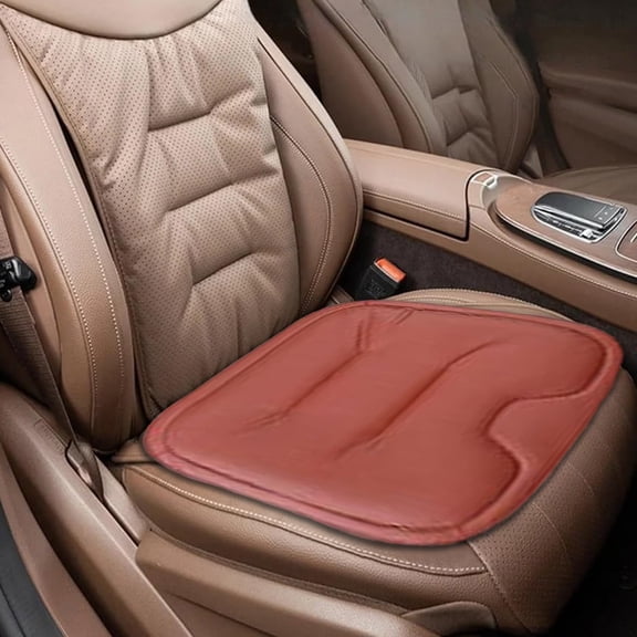 Leather Car Seat Cushion Universal Driving Comfort Support Breathable Mesh Ergonomic Design Auto Interior Accessory