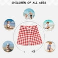 thumbnail image 6 of ALAZA Boys Swim Trunks Checkered Grid-d3 Beach Board Shorts Drawstring Swimsuit M, 6 of 6