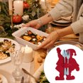 thumbnail image 3 of stanreset 4Pcs Xmas Silverware Holders Cartoon Cover Fabric Spoon Pockets Party Table Restaurant Hotel Tableware Decors Red, 3 of 5