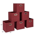 thumbnail image 2 of Juego de 6 compartimentos Storage Cube Essentials Household Essentials, color burdeos, 2 of 6