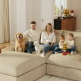 thumbnail image 5 of bokifol 156" Oversized U Shape Modular Sectional Sofa with Movable Ottomans,Modern Sectional Sofa for Living Room,Apartment,Office(Khaki), 5 of 12