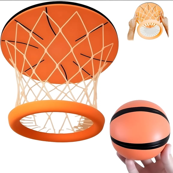 BESTSKY 2026 New Hanging Indoor Basketball Hoop Set – Foam Mini Basketball Game for Kids&Adults,Safe Indoor Sports Toy for Home,Bedroom,Or Office Play,Easy to Hang&Durable Design
