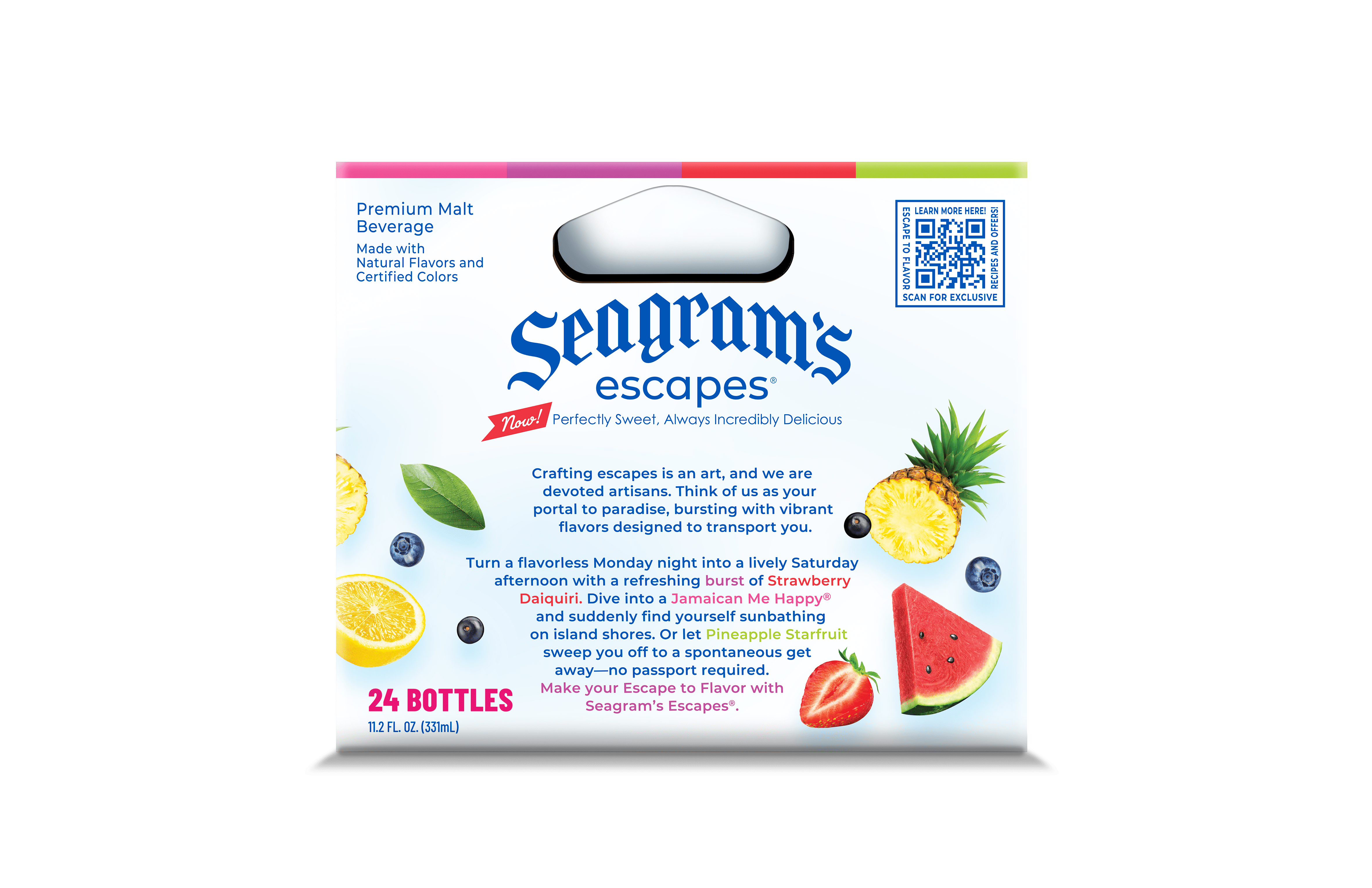 Seagram's Escapes Variety Pack, Flavored Malt Beverage, 24 Pack, 11.2 fl. oz. Bottles