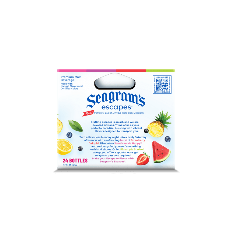Seagram's Escapes Variety Pack, Flavored Malt Beverage, 24 Pack, 11.2 fl. oz. Bottles
