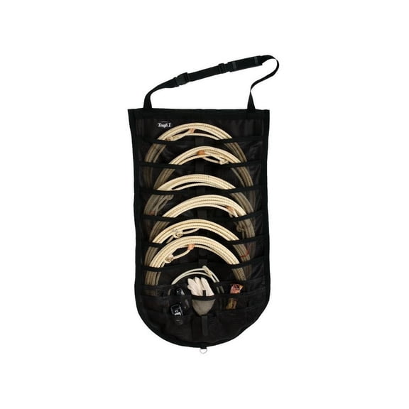 Tough-1 Rope Bag Hanging 7 Pocket Adjustable 24 x 40 Black 61-9990